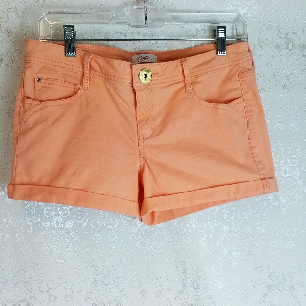 Candies pretty orange - coral shorts zip front 7